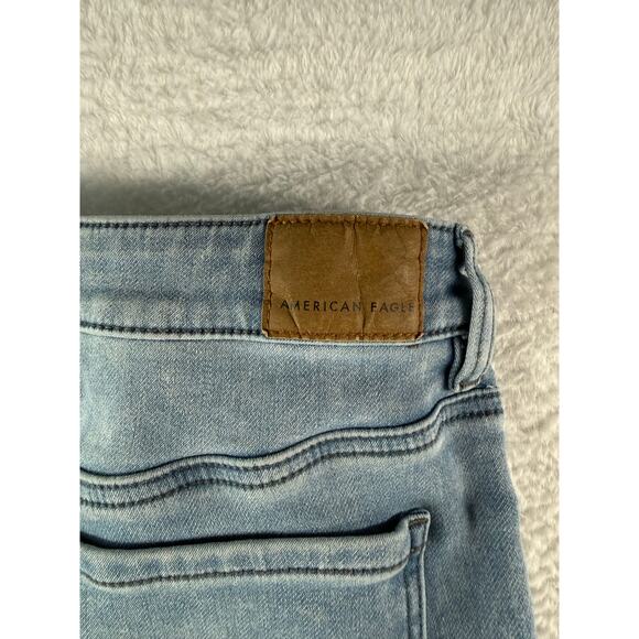 American Eagle Super High Rise Jegging Womens Size 8 Light Wash Skinny Jean - Picture 8 of 10